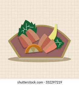 Japanese food sashimi theme elements