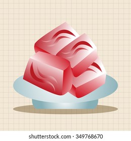 Japanese food sashimi theme elements