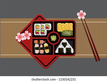 Japanese Food Set,Vector Illustration