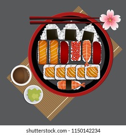 Japanese Food Set,Vector Illustration