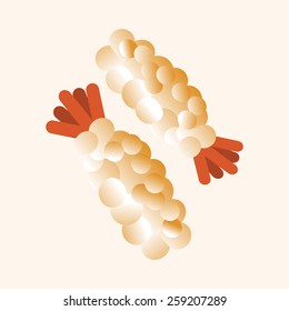 Japanese food shrimp theme elements