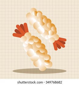 Japanese food shrimp theme elements