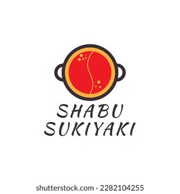 japanese food sukiyaki restaurant bowl logo vector icon symbol illustration design template