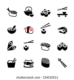 Japanese food Sushi Collection. Web icon set