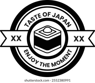 Ilustración de logotipo de sushi de comida japonesa