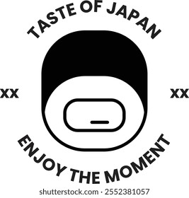 Ilustración de logotipo de sushi de comida japonesa