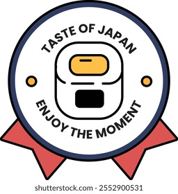 Ilustración de logotipo de sushi de comida japonesa