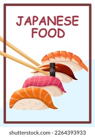 Japanese food. Sushi menu. Asian cuisine.
