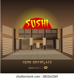 Japanese Food Sushi Restaurant Interior Design