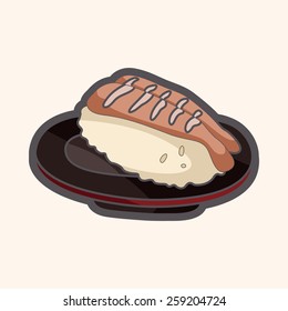 Japanese food sushi theme elements