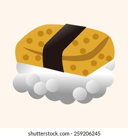 Japanese food sushi theme elements