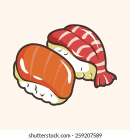 Japanese food sushi theme elements