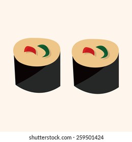 Japanese food sushi theme elements