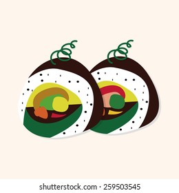 Japanese food sushi theme elements