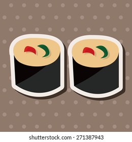 Japanese food sushi theme elements