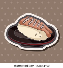 Japanese food sushi theme elements
