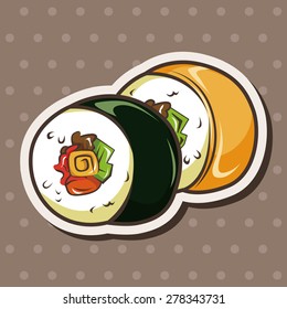 Japanese food sushi theme elements