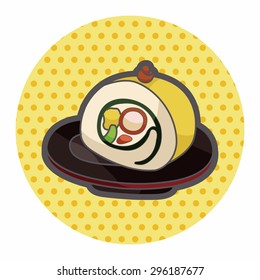 Japanese food sushi theme elements
