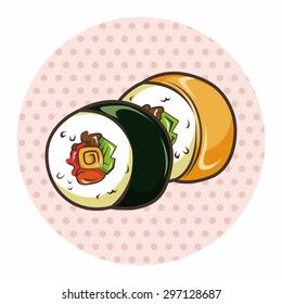 Japanese food sushi theme elements