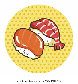 Japanese food sushi theme elements