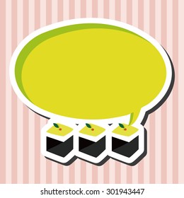 Japanese food sushi theme elements