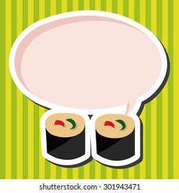 Japanese food sushi theme elements