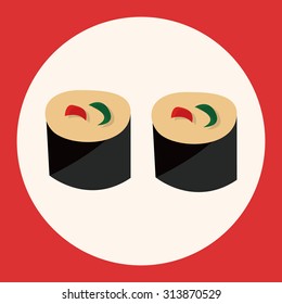 Japanese food sushi theme elements