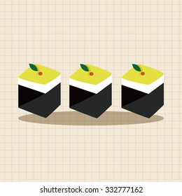 Japanese food sushi theme elements