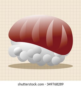 Japanese food sushi theme elements