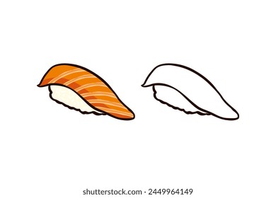 japanese food sushi vector illustration