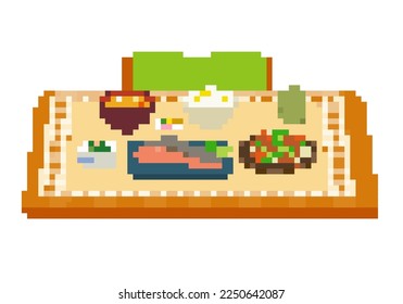 Japanese food Table.Vector illustration that is easy to edit.