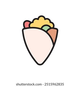 Japonês Comida Temaki Ícone Vetor Ilustração