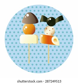japanese food theme BBQ elements vector,eps