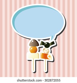 japanese food theme BBQ elements vector,eps