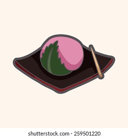 Japanese food theme elements