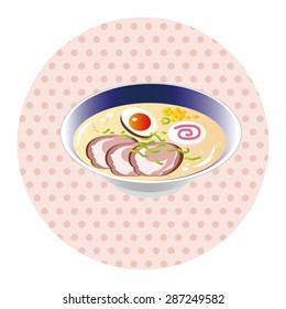 japanese food theme Ramen noodles elements vector,eps