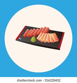 japanese food theme Sashimi elements vector,eps