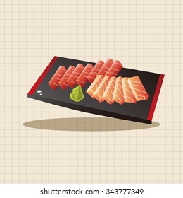 japanese food theme Sashimi elements vector,eps