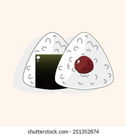 Japanese food theme sushi elements vector,eps