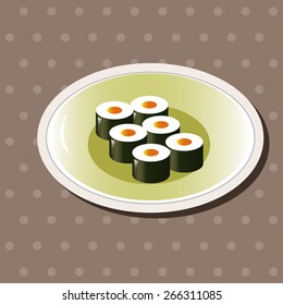 japanese food theme sushi elements vector,eps