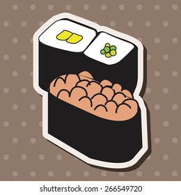 japanese food theme sushi elements vector,eps