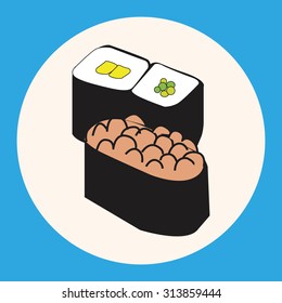 japanese food theme sushi elements vector,eps
