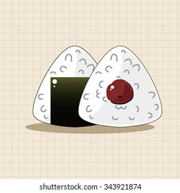 japanese food theme sushi elements vector,eps
