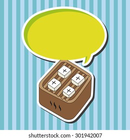 japanese food theme tofu elements vector,eps