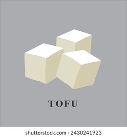 Japanese food tofu illustration vector