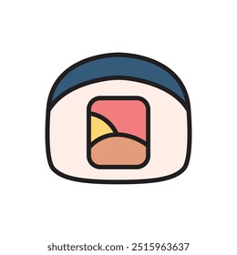 Japanese Food Uramaki Icon Vector Illustration