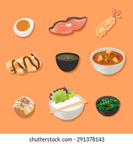 Japanese Food : Vector Illustration 