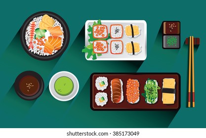 Japanese food Vector Illustration