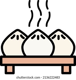 Japanese food vector illustration - baozi