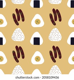 Japanese food Vector ilustration seamless patern.Great for textile,fabric,wrapping paper,and any print